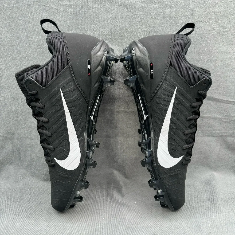 Nike Alpha Menace Pro 2 Shoes Low Football Cleats Men’s‎ 12 Black White